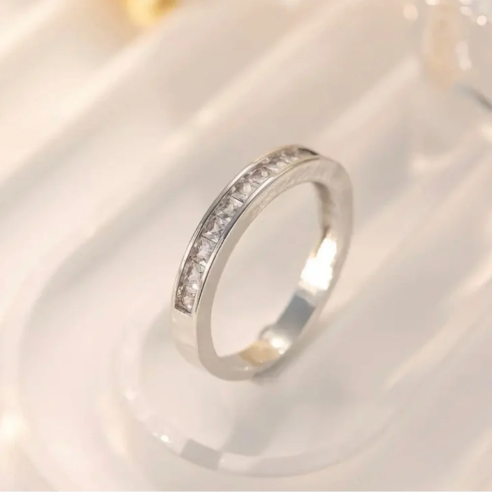 Simplicity Elegant Embellished With Zircon Personalized Ring